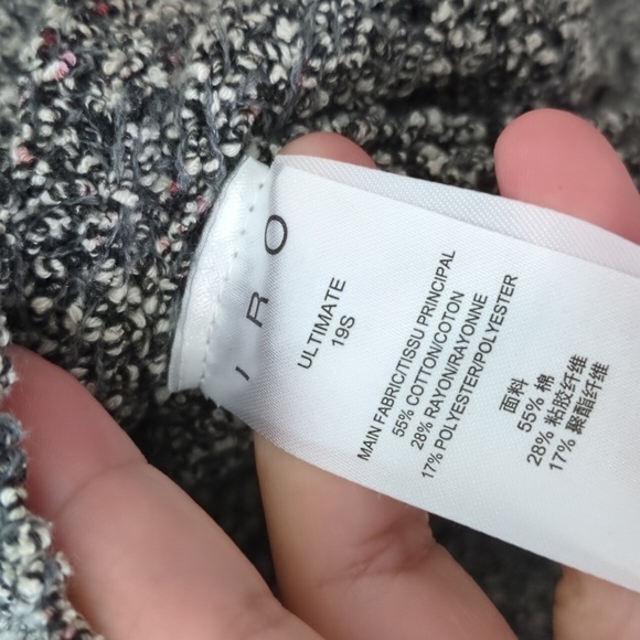 IRO Deep V Neck Ultimate Melange Boucle Spekle Pullover Oversized Lagenlook Sz M - Picture 5 of 10